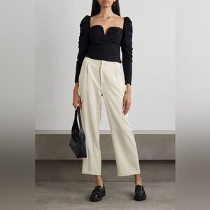 Reformation Jackson Tencel Lyocell-twill Straight-leg Cargo Pants Size 10 Beige